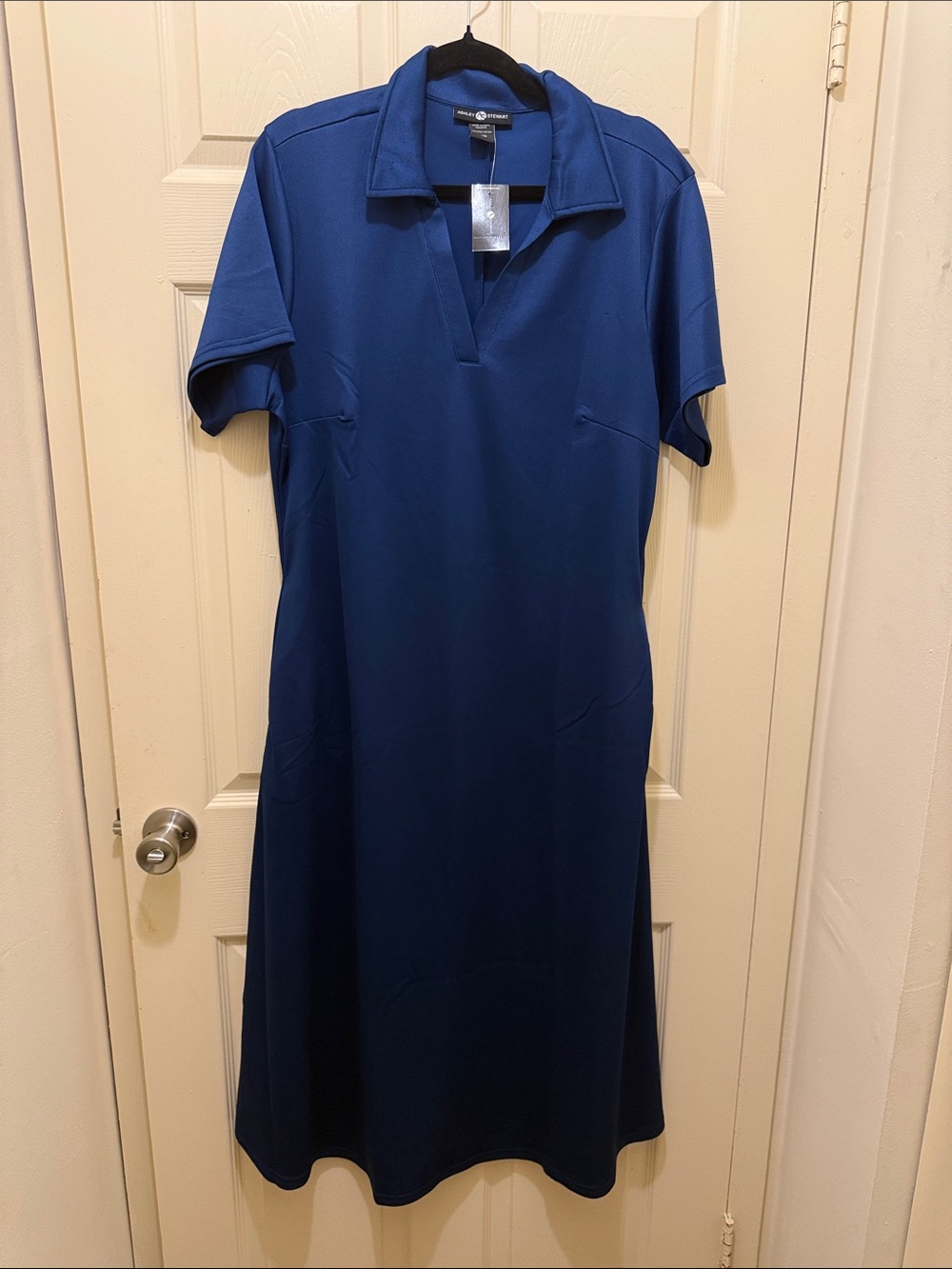 Ashley Stewart Royal Blue Polo Midi Dress